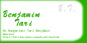 benjamin tari business card