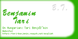 benjamin tari business card